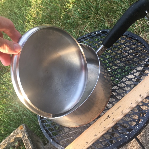 Vintage Revere Ware copper clad stainless 2 quart saucepan slide hang ri… - Picture 6 of 9